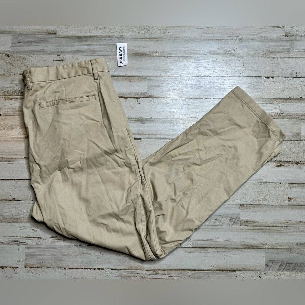 Old Navy Dress Pants Mens Size 38x30 Flex Khakis Chinos Slim Tan NWT